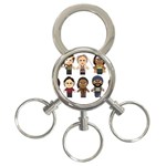 The Walking Dead   Main Characters Chibi   Amc Walking Dead   Manga Dead 3-Ring Key Chains Front