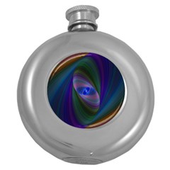 Eye Of The Galactic Storm Round Hip Flask (5 Oz) by StuffOrSomething