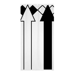 Funny Black And White Stripes Diamonds Arrows Shower Curtain 36  X 72  (stall)  by yoursparklingshop