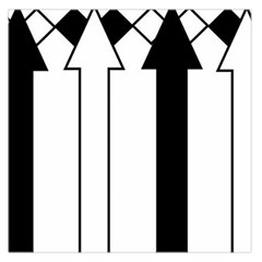 Funny Black And White Stripes Diamonds Arrows Large Satin Scarf (square) by yoursparklingshop