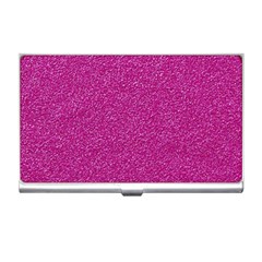 Metallic Pink Glitter Texture Business Card Holders by yoursparklingshop