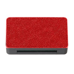 Festive Red Glitter Texture Memory Card Reader With Cf by yoursparklingshop
