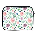 Hand Painted Spring Flourishes Flowers Pattern Apple iPad 2/3/4 Zipper Cases Front