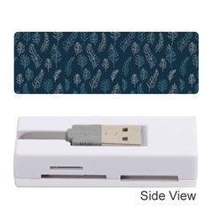 Whimsical Feather Pattern, Midnight Blue, Memory Card Reader (stick) by Zandiepants