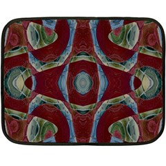 Fancy Maroon Blue Design Double Sided Fleece Blanket (mini)  by BrightVibesDesign