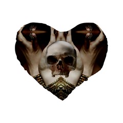 Skull Magic Standard 16  Premium Heart Shape Cushions by icarusismartdesigns