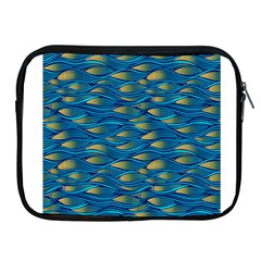 Blue Waves Apple Ipad 2/3/4 Zipper Cases by FunkyPatterns