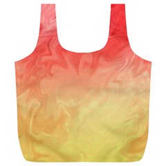 Ombre Orange Yellow Full Print Recycle Bags (l)  by BrightVibesDesign