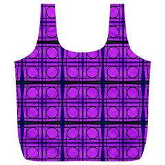 Bright Pink Mod Circles Full Print Recycle Bags (l)  by BrightVibesDesign