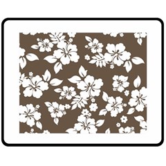 Sepia Hawaiian Fleece Blanket (medium)  by AlohaStore