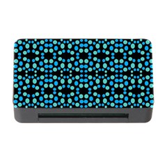 Dots Pattern Turquoise Blue Memory Card Reader With Cf by BrightVibesDesign
