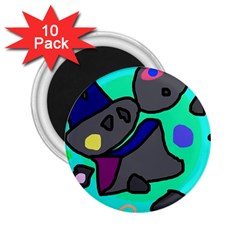 Blue Comic Abstract 2 25  Magnets (10 Pack)  by Valentinaart