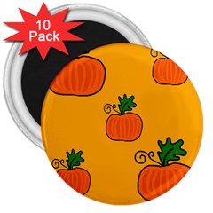 Thanksgiving Pumpkins Pattern 3  Magnets (10 Pack)  by Valentinaart