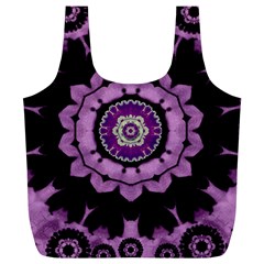 Decorative Leaf On Paper Mandala Full Print Recycle Bags (l)  by pepitasart