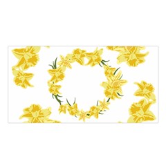 Daffodils Illustration  Satin Shawl by vanessagf