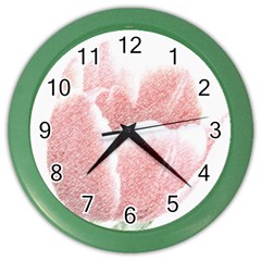 Tulip Red Pencil Drawing Art Color Wall Clocks by picsaspassion