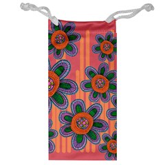 Colorful Floral Dream Jewelry Bags by DanaeStudio