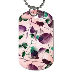 Spiral Eucalyptus Leaves Dog Tag (two Sides) by DanaeStudio