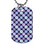 Snowflakes Pattern Dog Tag (Two Sides) Back