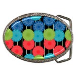 Vibrant Retro Pattern Belt Buckles Front