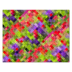 Colorful Mosaic Rectangular Jigsaw Puzzl by DanaeStudio