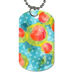 Red Cherries Dog Tag (two Sides) by DanaeStudio