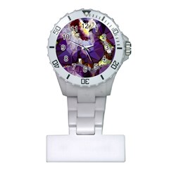 Purple Abstract Geometric Dream Plastic Nurses Watch by DanaeStudio