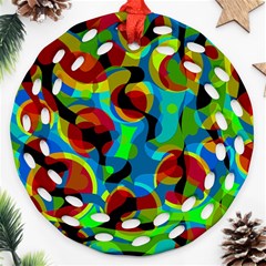 Colorful Smoothie  Round Filigree Ornament (2side) by Valentinaart