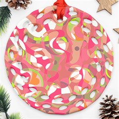 Pink Smoothie  Round Filigree Ornament (2side) by Valentinaart