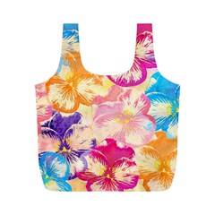 Colorful Pansies Field Full Print Recycle Bags (m)  by DanaeStudio