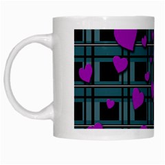 Purple Love White Mugs by Valentinaart