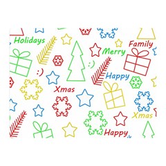 Simple Christmas Pattern Double Sided Flano Blanket (mini)  by Valentinaart