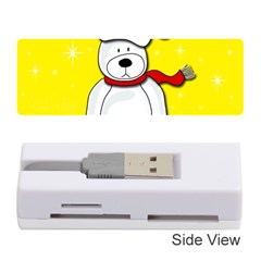 Polar Bear - Yellow Memory Card Reader (stick)  by Valentinaart