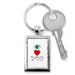I love you Key Chains (Rectangle)  Front