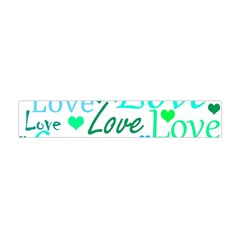 Love Pattern - Green And Blue Flano Scarf (mini) by Valentinaart