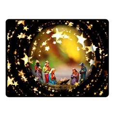 Christmas Crib Virgin Mary Joseph Jesus Christ Three Kings Baby Infant Jesus 4000 Fleece Blanket (small) by yoursparklingshop
