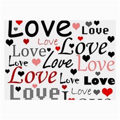 Love Pattern - Red Large Glasses Cloth (2-side) by Valentinaart