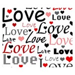 Love pattern - red Double Sided Flano Blanket (Small)  50 x40  Blanket Back
