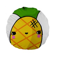 Kawaii Pineapple Standard 15  Premium Flano Round Cushions by CuteKawaii1982