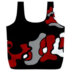 Red Creativity 2 Full Print Recycle Bags (l)  by Valentinaart