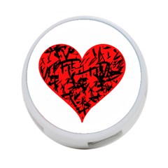Valentine Hart 4-port Usb Hub (one Side) by Valentinaart