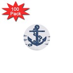 Anchor Pencil drawing art 1  Mini Buttons (100 pack)  Front