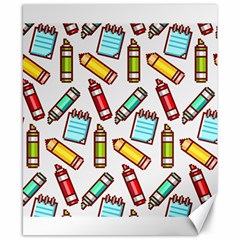 Seamless Pixel Art Pattern Canvas 8  X 10  by Amaryn4rt