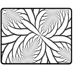 Fractal Symmetry Pattern Network Fleece Blanket (medium)  by Amaryn4rt