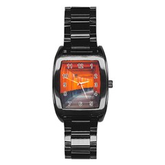 Architecture Art Bright Color Stainless Steel Barrel Watch by Amaryn4rt