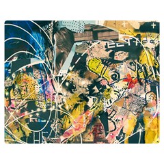 Art Graffiti Abstract Vintage Lines Double Sided Flano Blanket (medium)  by Amaryn4rt