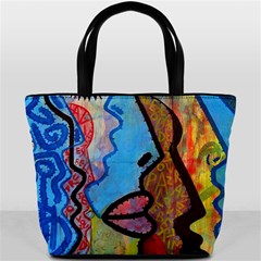 Graffiti Wall Color Artistic Bucket Bags by Amaryn4rt