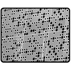 Metal Background Round Holes Fleece Blanket (medium)  by Amaryn4rt