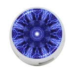 Tech Neon And Glow Backgrounds Psychedelic Art 4-Port USB Hub (Two Sides)  Back