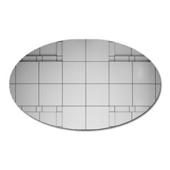 Abstract Architecture Contemporary Oval Magnet by Amaryn4rt